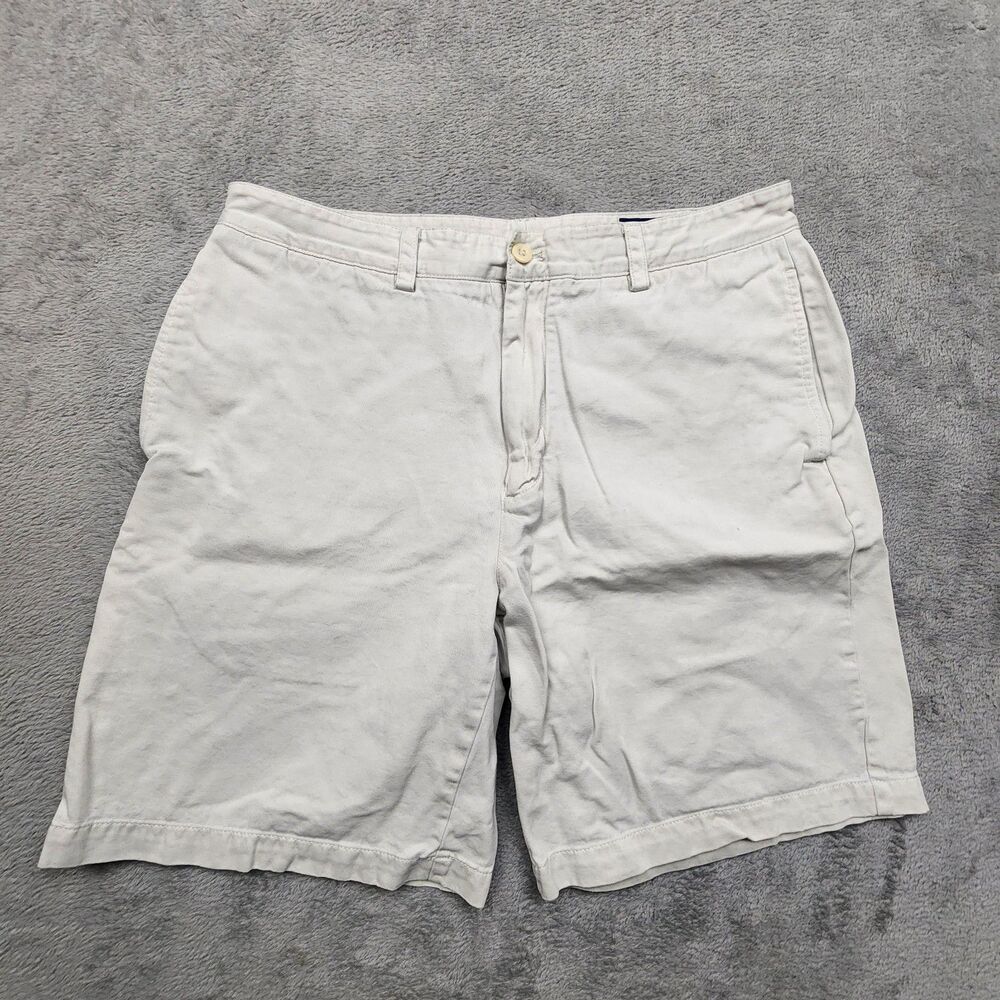 Vineyard Vines Mens 34 Beige Club Shorts 8 Inseam 100% Cotton Twill Casual Wear